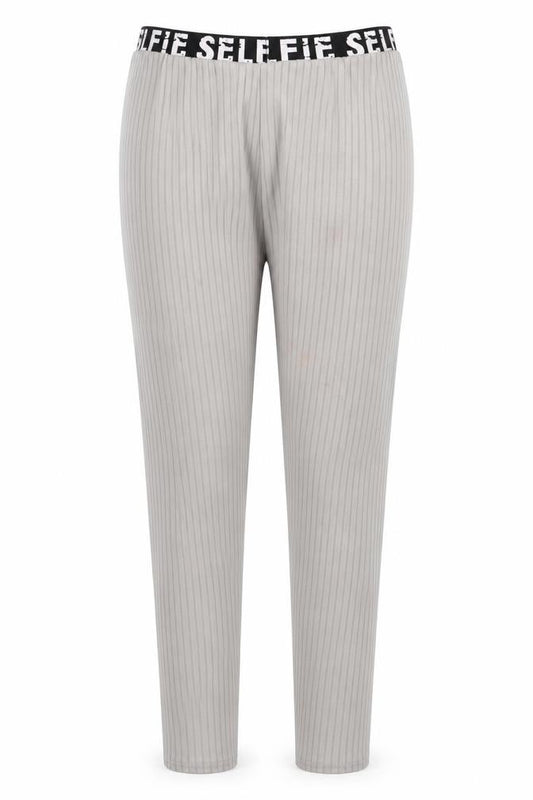 Front view of Select women’s grey polyester capri leggings, size UK 12, 26-inch leg