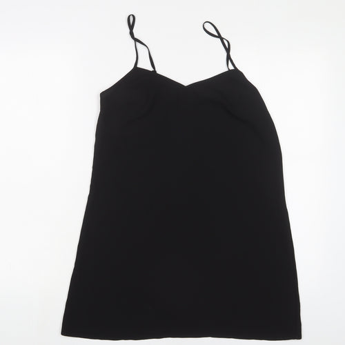 French Connection Womens Black Polyester Basic Tank Size 8 V-Neck