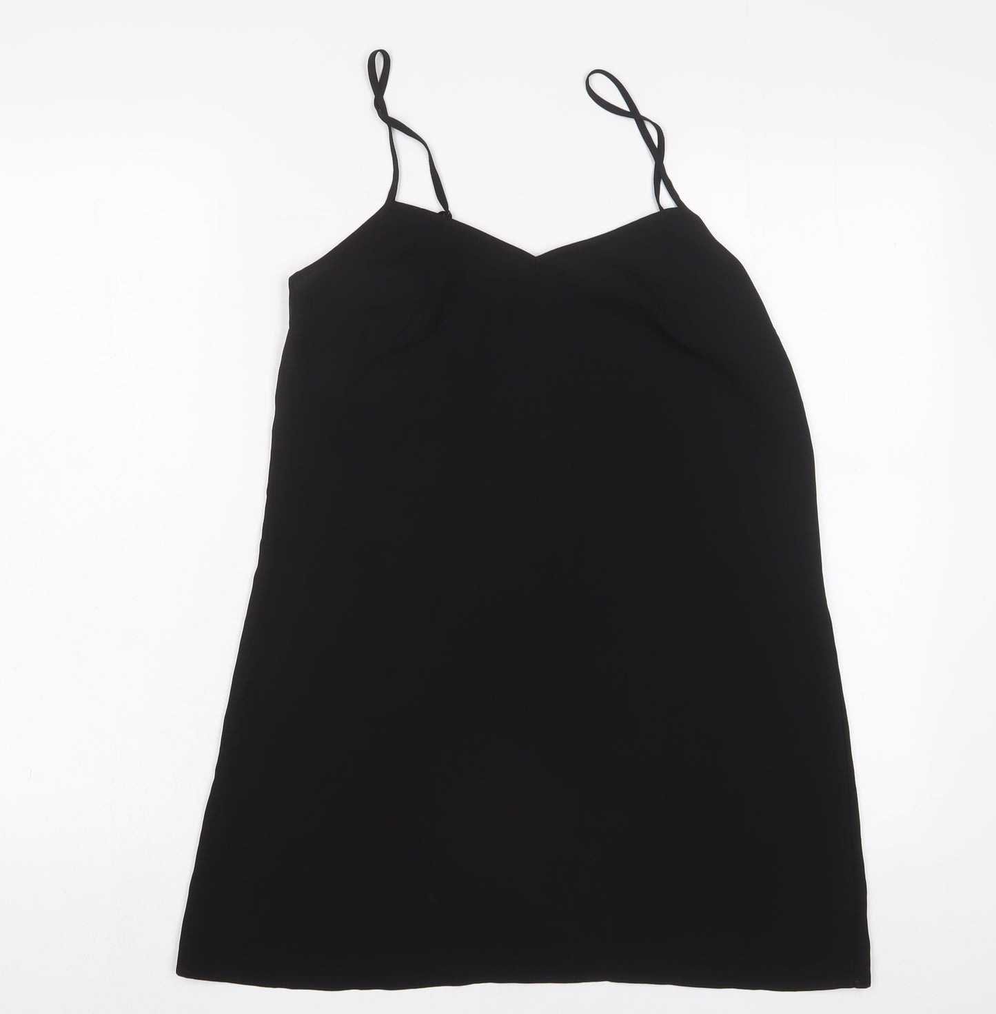 French Connection Womens Black Polyester Basic Tank Size 8 V-Neck