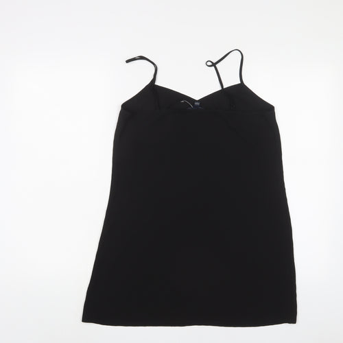 French Connection Womens Black Polyester Basic Tank Size 8 V-Neck
