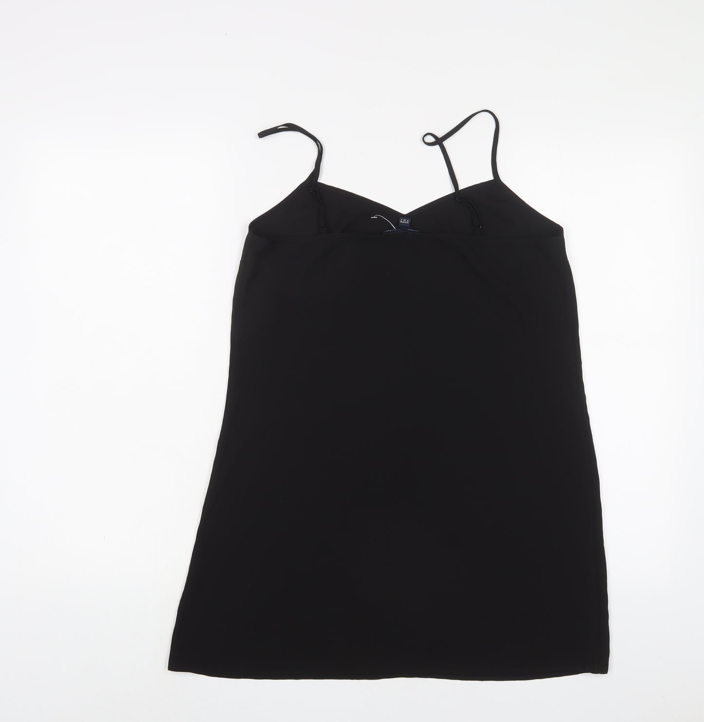 French Connection Womens Black Polyester Basic Tank Size 8 V-Neck