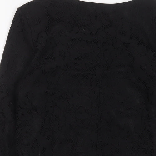 VERO MODA Womens Black Jacket Size 10 Zip