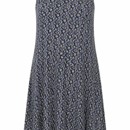 BLUE VANILLA Womens Blue Fair Isle Polyester A-Line Size 14 Boat Neck Zip