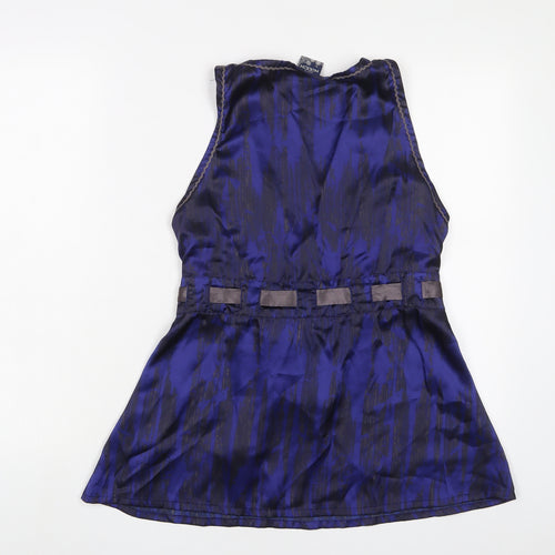 HOOCH Womens Purple Polyester Basic Tank Size 12 V-Neck
