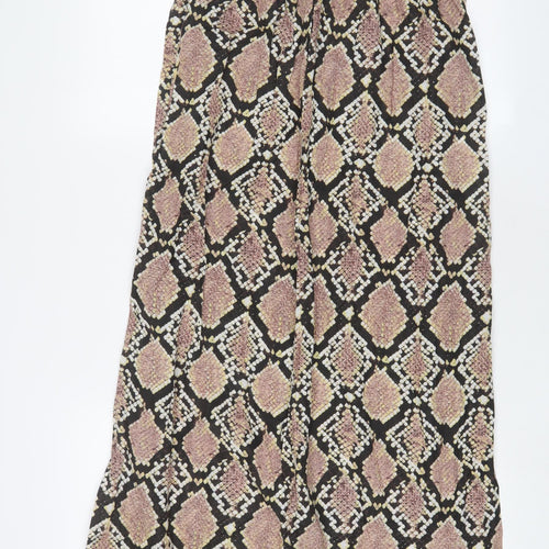 Dorothy Perkins Womens Brown Animal Print Polyester A-Line Size M Off the Shoulder Pullover