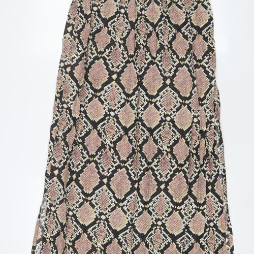 Dorothy Perkins Womens Brown Animal Print Polyester A-Line Size M Off the Shoulder Pullover