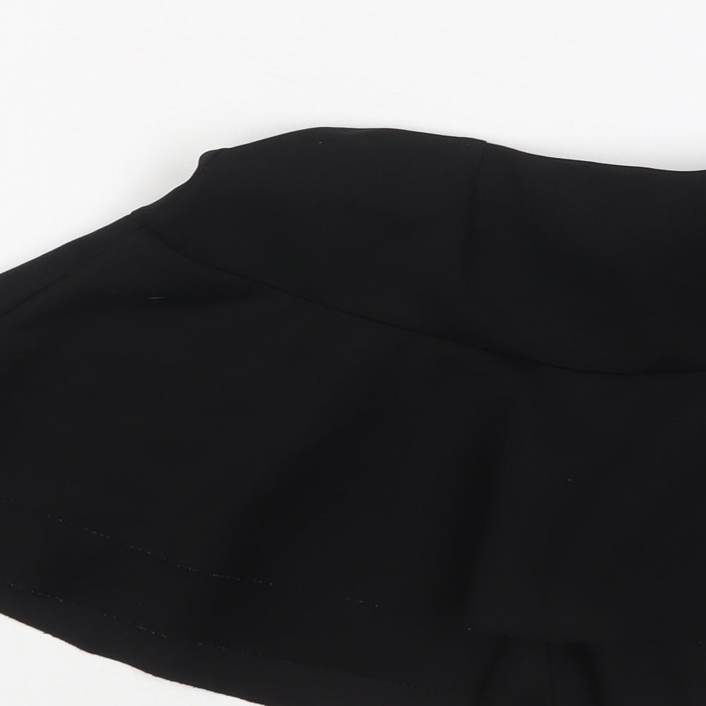 New Look Girls Black Polyester A-Line Skort Size 12-13 Years Regular Pull On