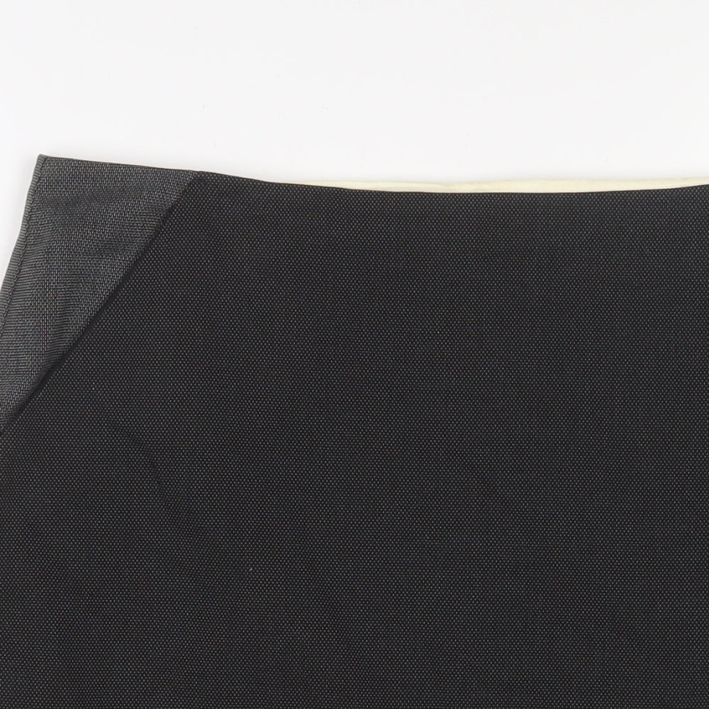 NEXT Womens Black Polyester A-Line Skirt Size 16 Zip