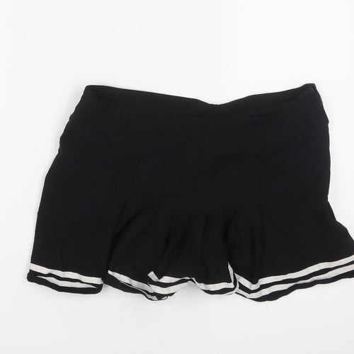 H&M Womens Black Viscose Mini Skirt Size 14 Zip