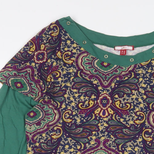 Joe Browns Womens Multicoloured Geometric Viscose A-Line Size 16 Boat Neck Pullover