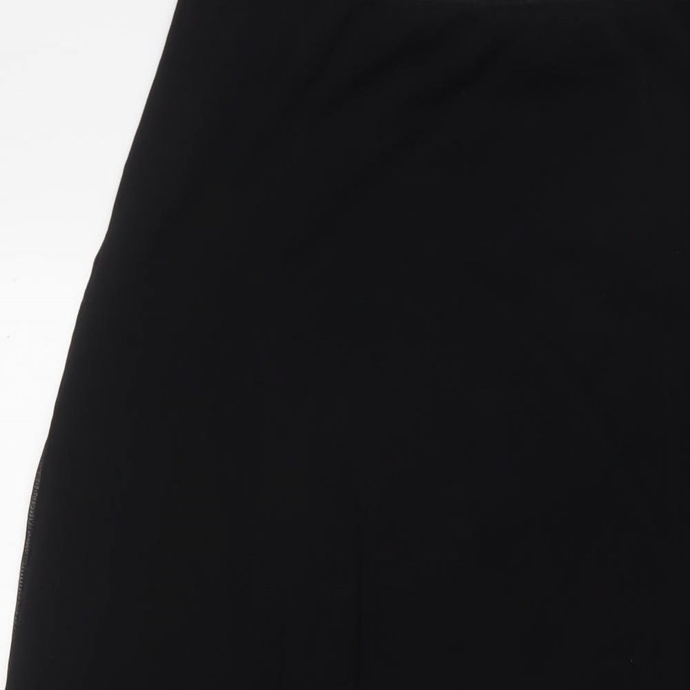 Per Una Womens Black Polyester A-Line Skirt Size 14 - Beaded