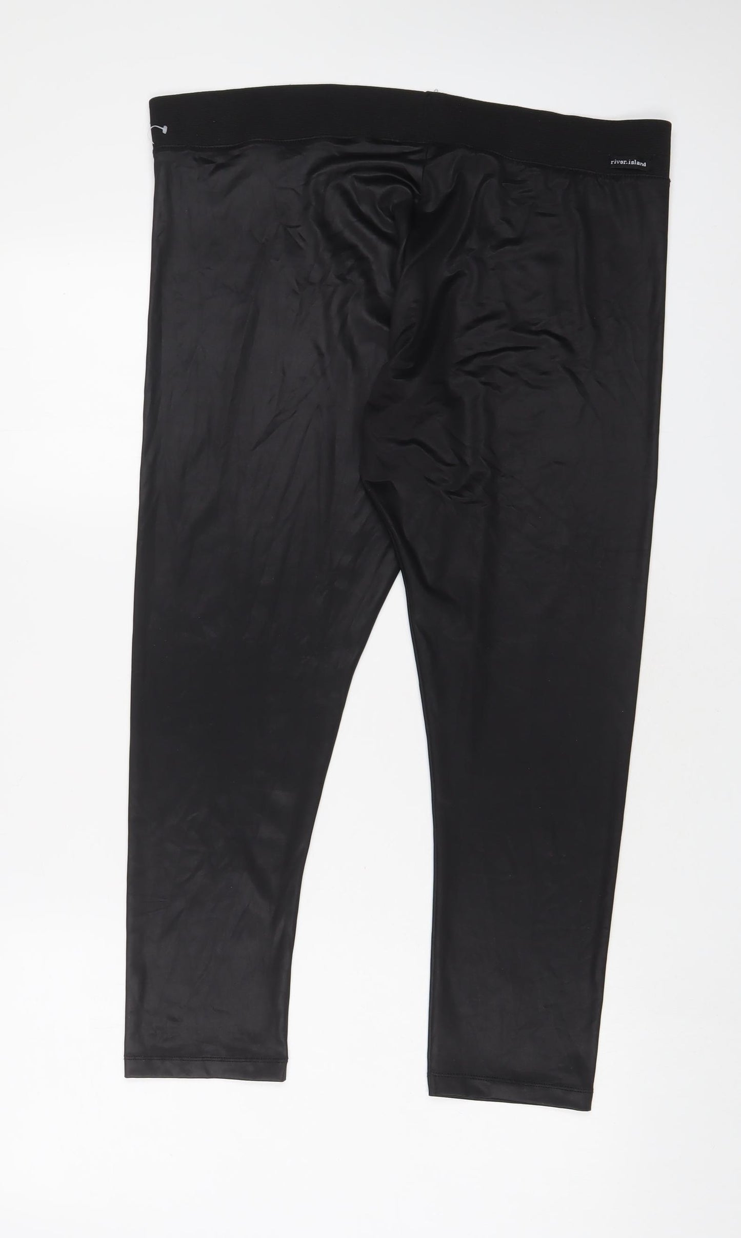 River Island Womens Black Polyester Capri Leggings Size 18 L25 in