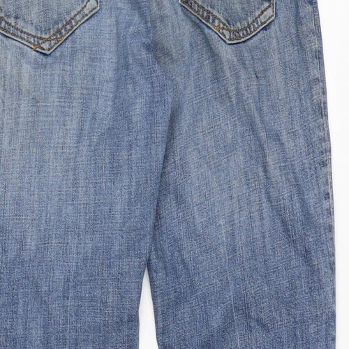 Gap Womens Blue Cotton Blend Bootcut Jeans Size 28 in L28 in Regular Zip