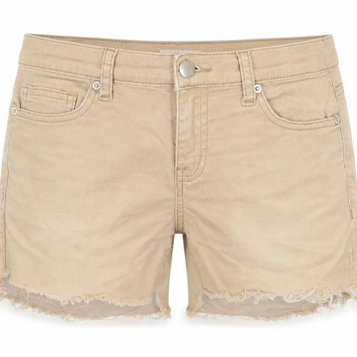 FOREVER 21 Womens Beige Cotton Culotte Shorts Size 30 in Regular Zip - Distressed
