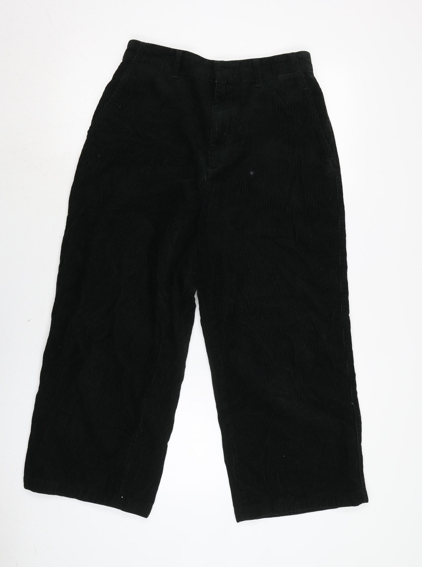 Uniqlo Womens Black Cotton Trousers Size 28 in L22 in Regular Zip