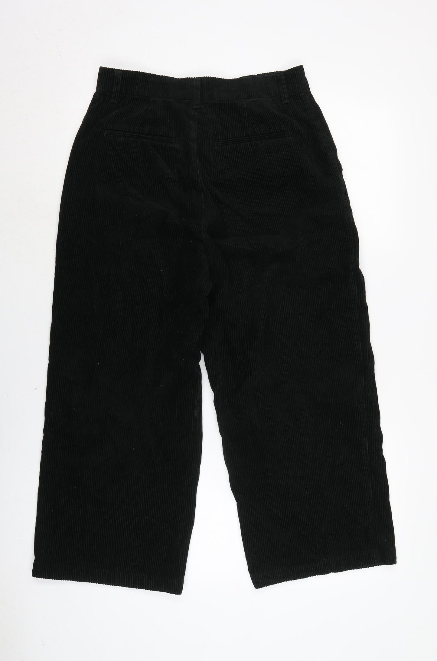 Uniqlo Womens Black Cotton Trousers Size 28 in L22 in Regular Zip