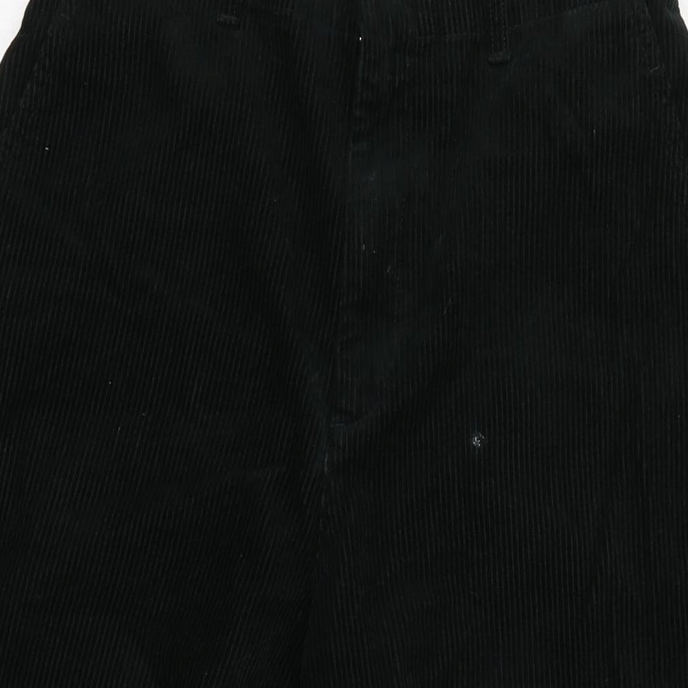 Uniqlo Womens Black Cotton Trousers Size 28 in L22 in Regular Zip