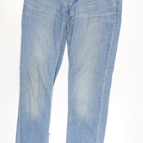 Denim & Co. Mens Blue Cotton Blend Skinny Jeans Size 32 in L32 in Regular Button