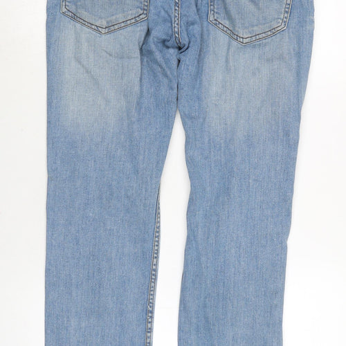 Denim & Co. Mens Blue Cotton Blend Skinny Jeans Size 32 in L32 in Regular Button