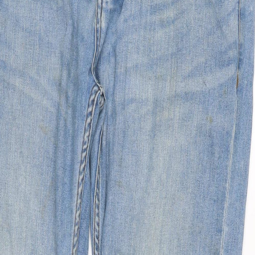 Denim & Co. Mens Blue Cotton Blend Skinny Jeans Size 32 in L32 in Regular Button