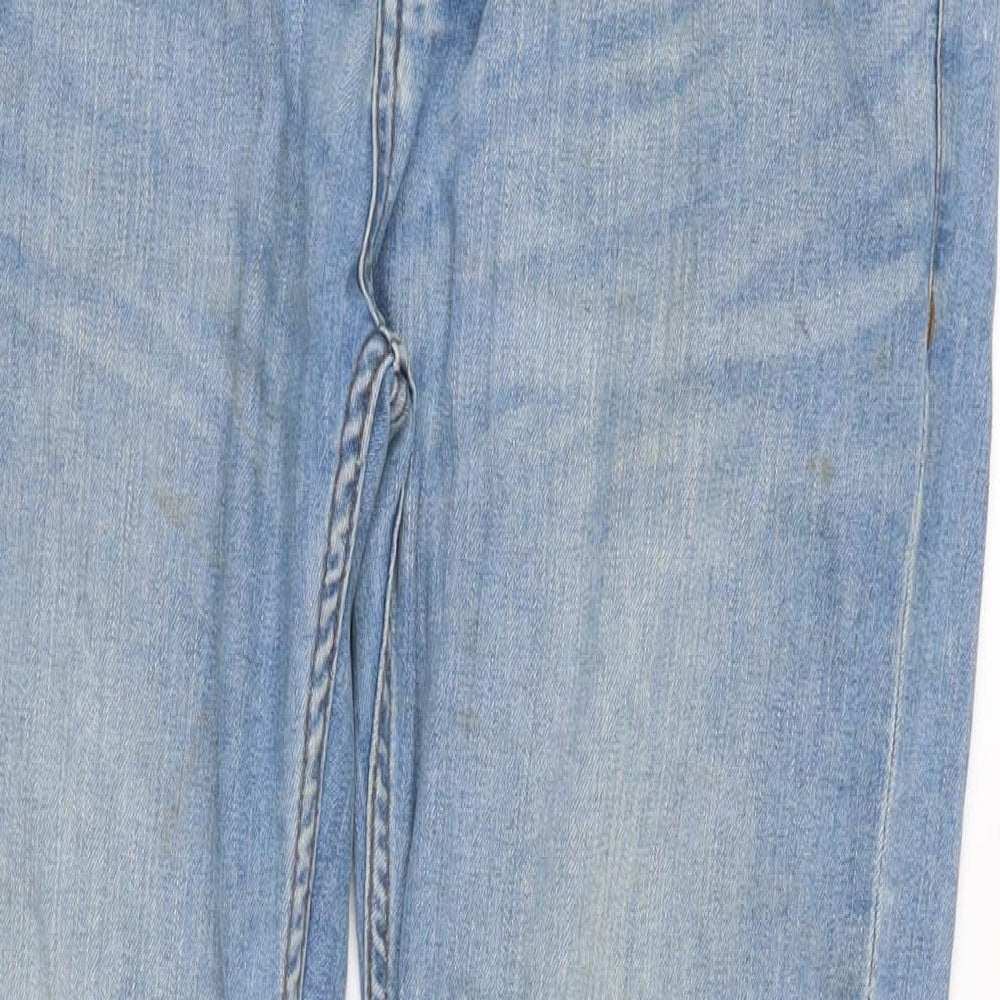 Denim & Co. Mens Blue Cotton Blend Skinny Jeans Size 32 in L32 in Regular Button