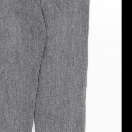 Topshop Womens Grey Cotton Blend Skinny Jeans Size 24 in L25 in Regular Zip