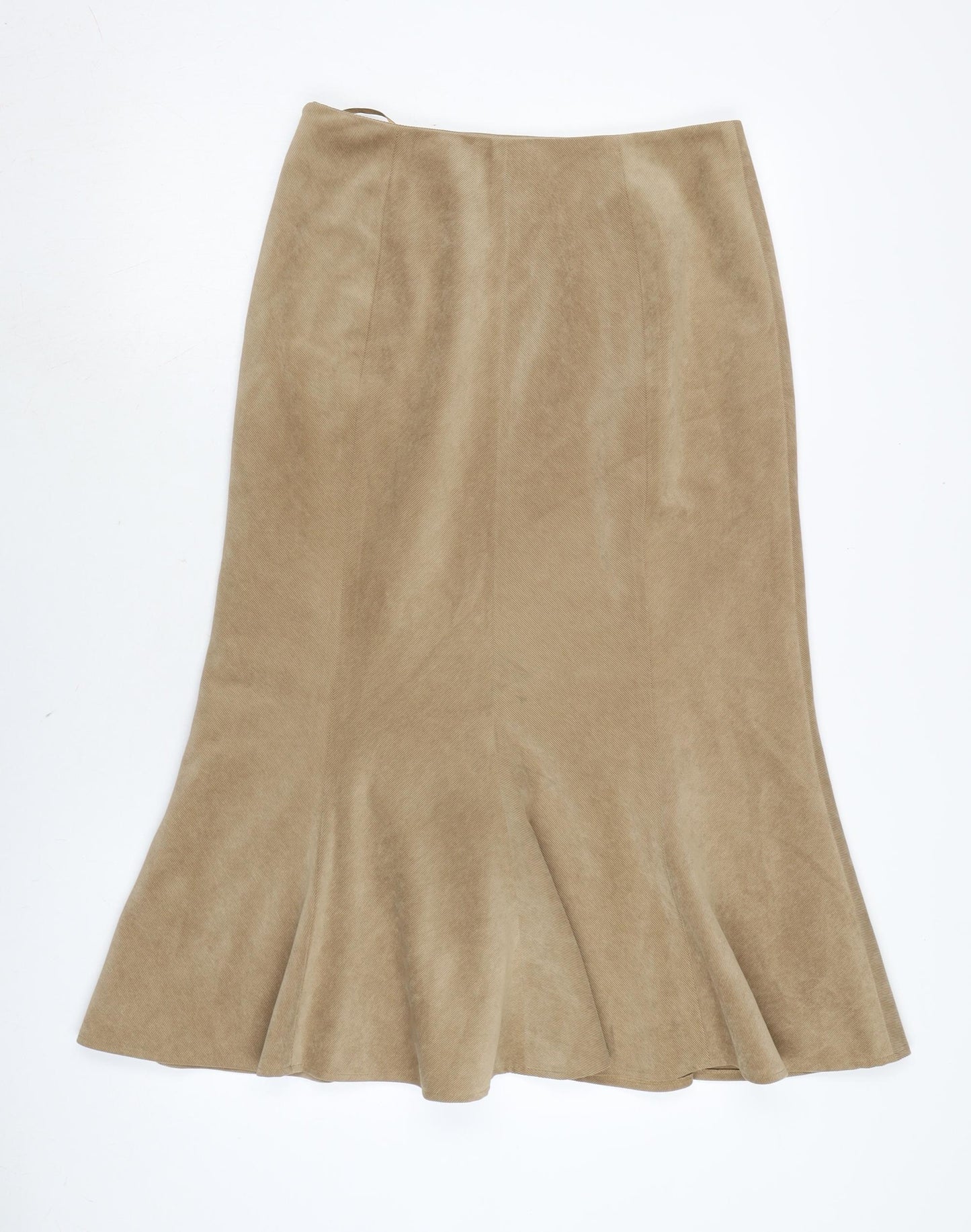 CC Womens Beige Polyester Flare Skirt Size 10 Zip