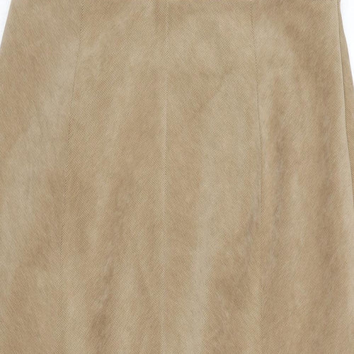 CC Womens Beige Polyester Flare Skirt Size 10 Zip