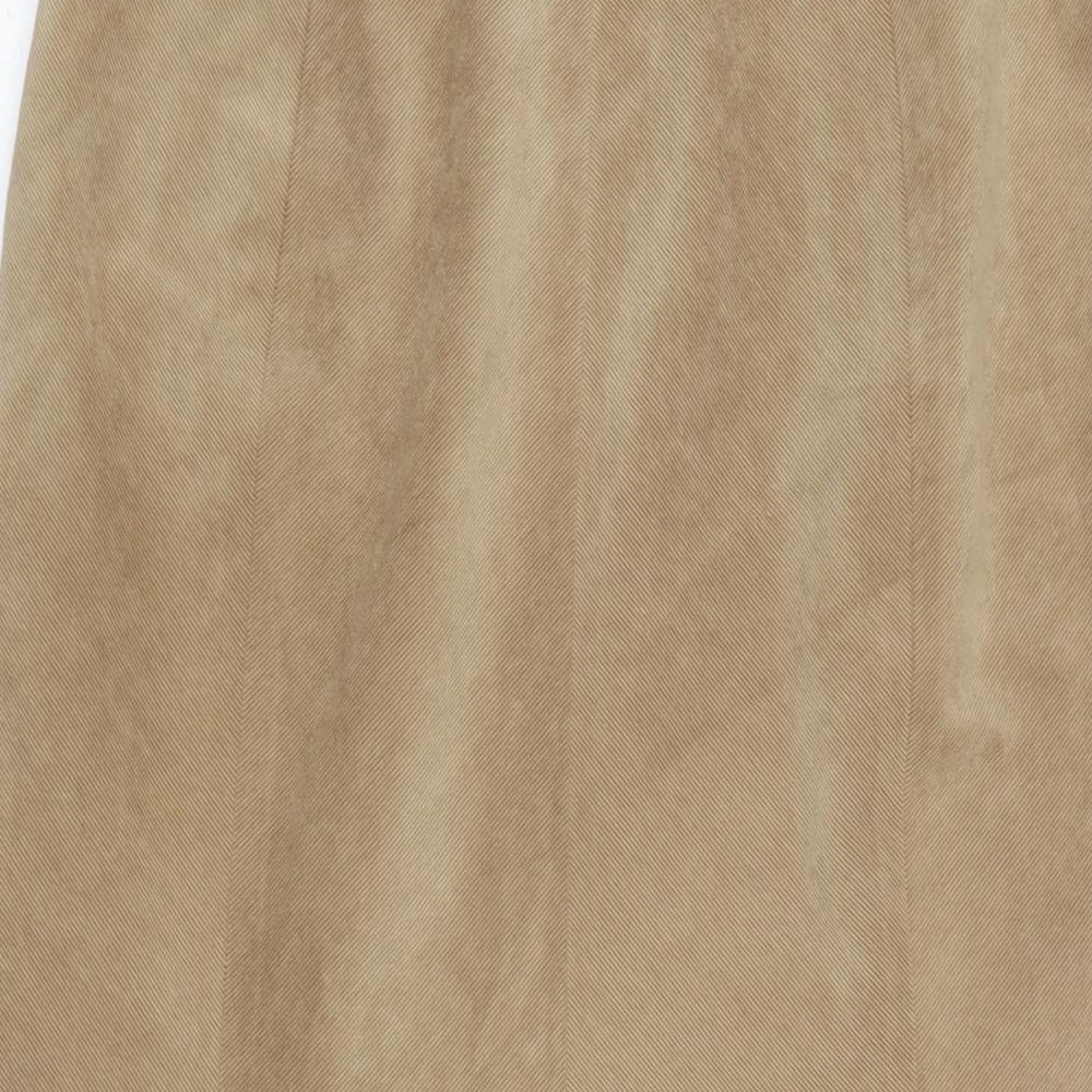 CC Womens Beige Polyester Flare Skirt Size 10 Zip