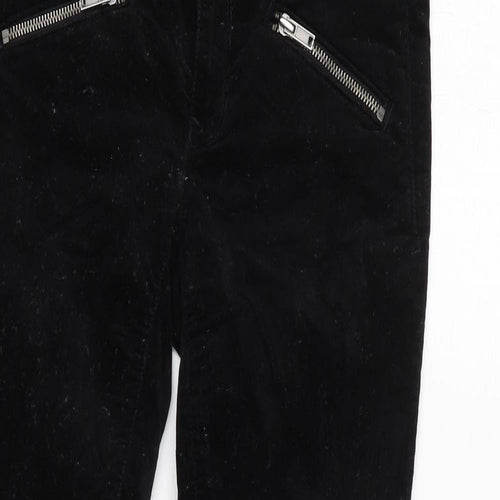 Gap Womens Black Cotton Trousers Size 26 in L25 in Regular Zip - Zips to back.