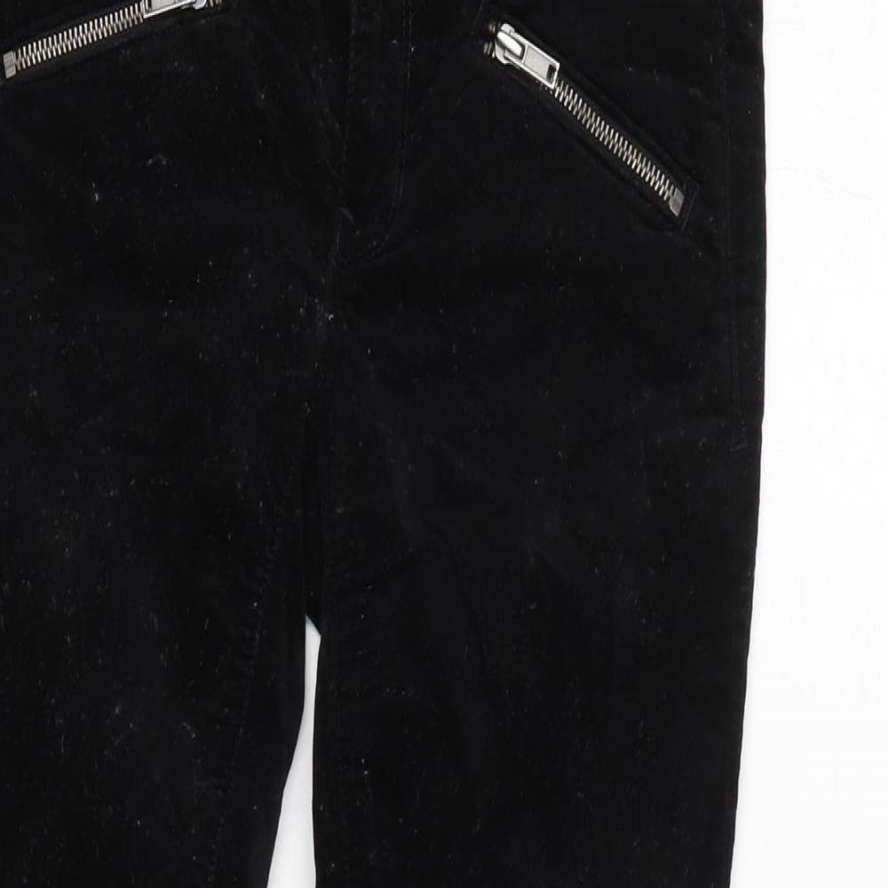 Gap Womens Black Cotton Trousers Size 26 in L25 in Regular Zip - Zips to back.
