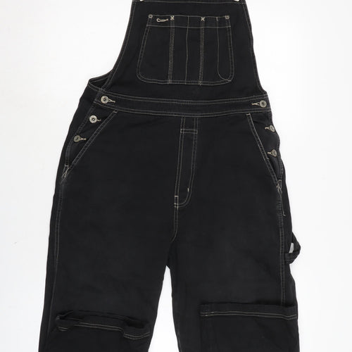 Gap Womens Black Cotton Dungaree One-Piece Size M L27 in Snap