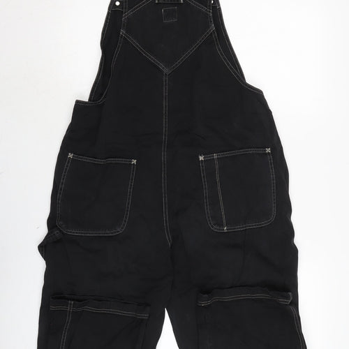 Gap Womens Black Cotton Dungaree One-Piece Size M L27 in Snap