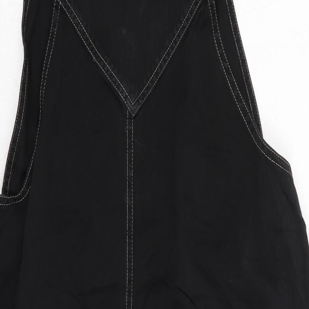 Gap Womens Black Cotton Dungaree One-Piece Size M L27 in Snap