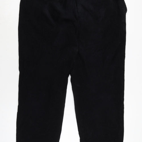 Uniqlo Mens Black Cotton Trousers Size 30 in L26 in Regular Zip