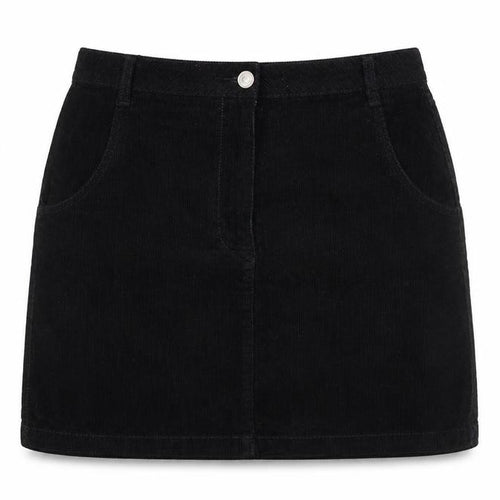 Papaya Womens Black Cotton A-Line Skirt Size 10 Zip