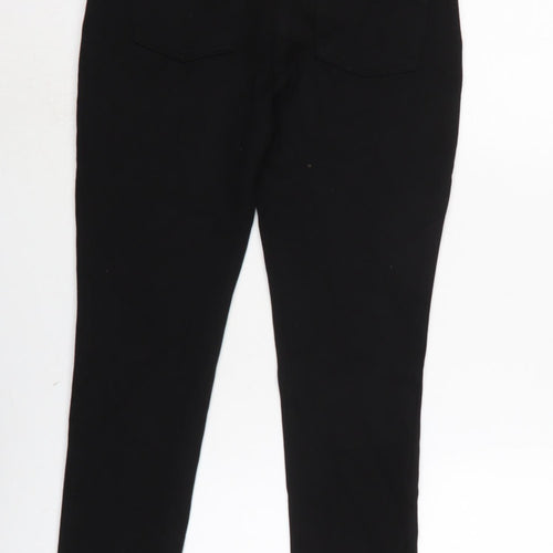 Monsoon Womens Black Polyester Trousers Size 28 in L26 in Regular Zip