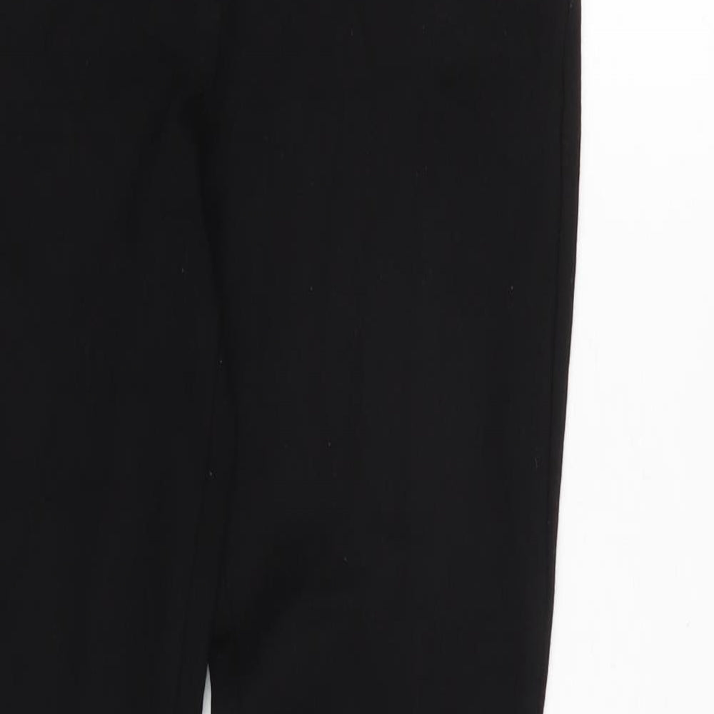 Monsoon Womens Black Polyester Trousers Size 28 in L26 in Regular Zip
