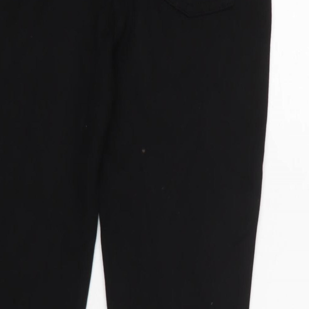 Monsoon Womens Black Polyester Trousers Size 28 in L26 in Regular Zip