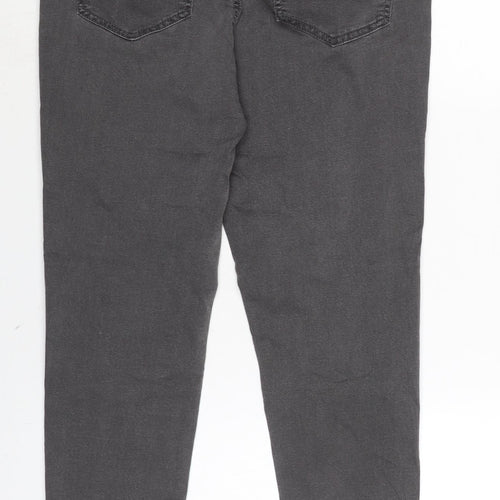 Marks and Spencer Womens Grey Cotton Blend Jegging Jeans Size 12 L26.5 in Regular