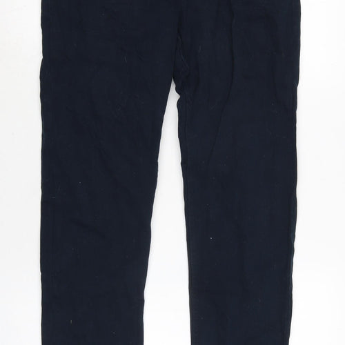 Denim & Co. Mens Blue Cotton Blend Straight Jeans Size 32 in L30 in Extra-Slim Zip