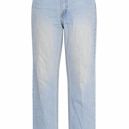 H&M Womens Blue Cotton Straight Jeans Size 4 L29 in Regular Zip