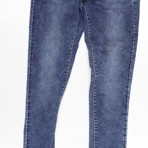 Toxik3 Womens Blue Cotton Blend Skinny Jeans Size 8 L27.5 in Regular Zip