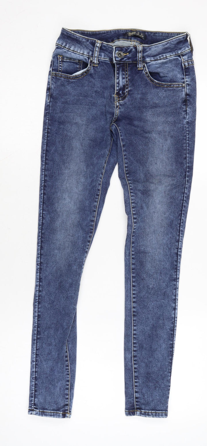 Toxik3 Womens Blue Cotton Blend Skinny Jeans Size 8 L27.5 in Regular Zip