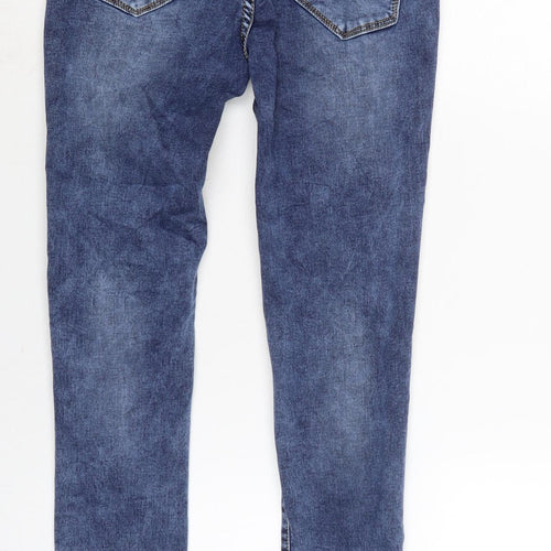 Toxik3 Womens Blue Cotton Blend Skinny Jeans Size 8 L27.5 in Regular Zip