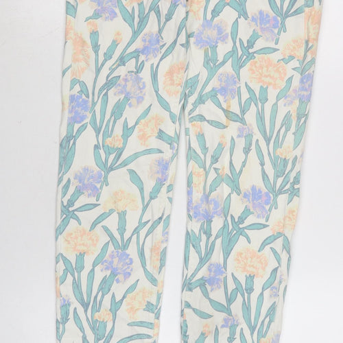 French Connection Womens Multicoloured Floral Cotton Blend Skinny Jeans Size 6 L31 in Regular Zip