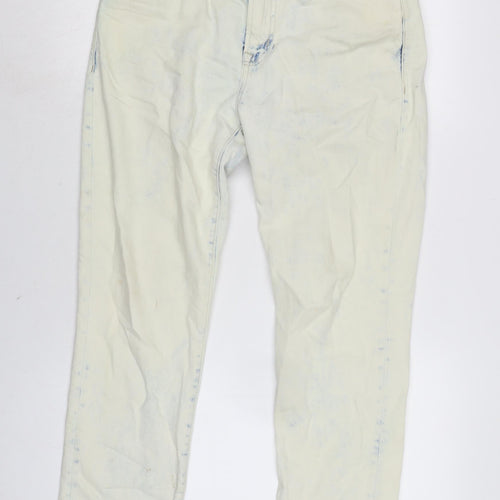 Gap Mens Blue Cotton Blend Straight Jeans Size 30 in L25 in Regular Zip