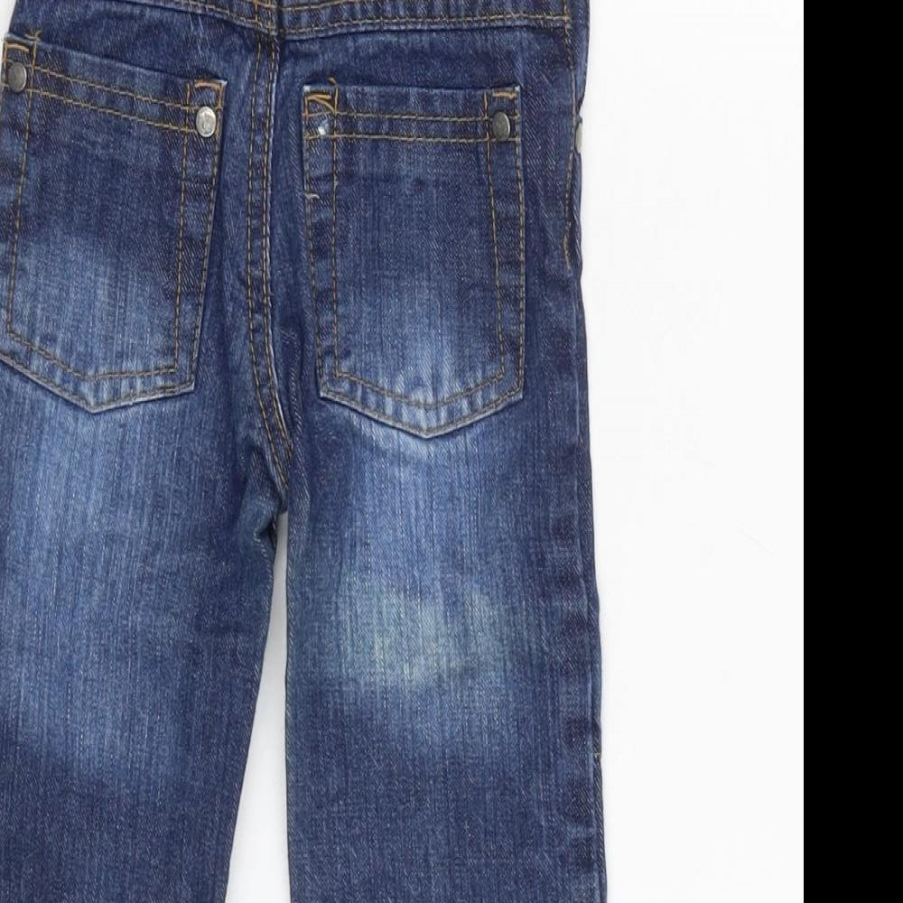 Hadleigh Boys Blue Cotton Capri Jeans Size 12-18 Months Button - Inside Leg 11in - waist 18 In.