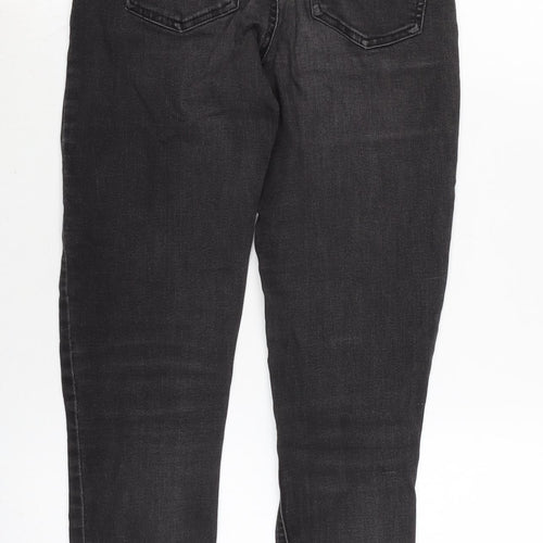 RESERVED Mens Grey Cotton Blend Tapered Jeans Size 28 in L26 in Regular Zip