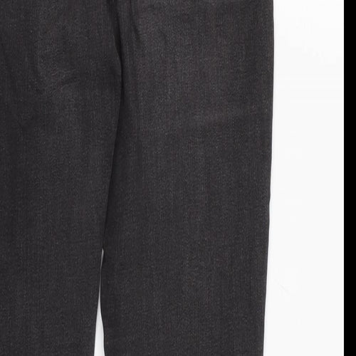RESERVED Mens Grey Cotton Blend Tapered Jeans Size 28 in L26 in Regular Zip